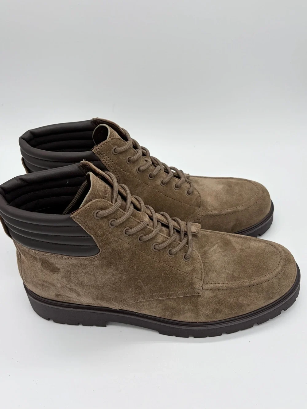 Vince Taupe Suede Chukka Lace-Up Boots